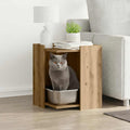 Mueble arenero para gatos madera roble artisian 42x42x51 cm