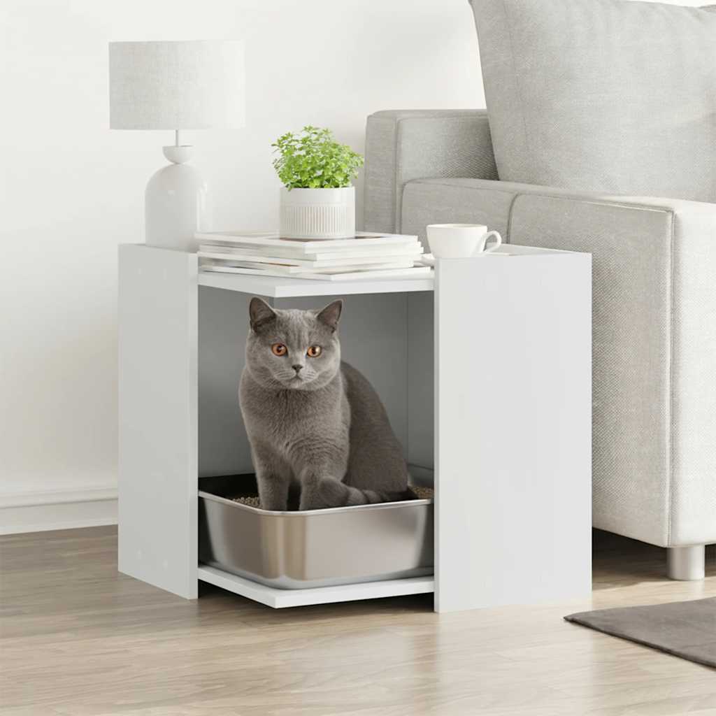 Mueble arenero para gatos madera ingeniería artisian 60x40x40cm