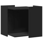 Mueble arenero para gatos madera ingeniería negro 53x53x51 cm