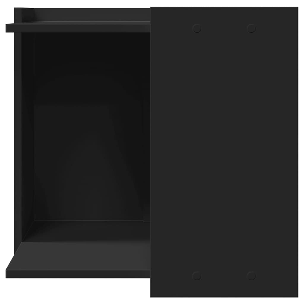 Mueble arenero para gatos madera ingeniería negro 53x53x51 cm