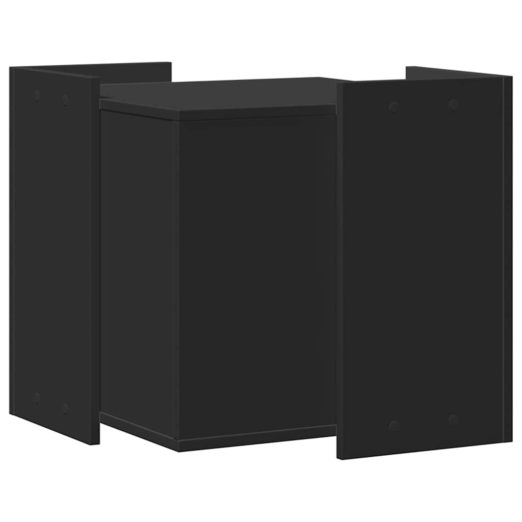 Mueble arenero para gatos madera ingeniería negro 53x53x51 cm