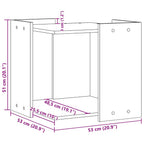 Mueble arenero para gatos madera ingeniería negro 53x53x51 cm