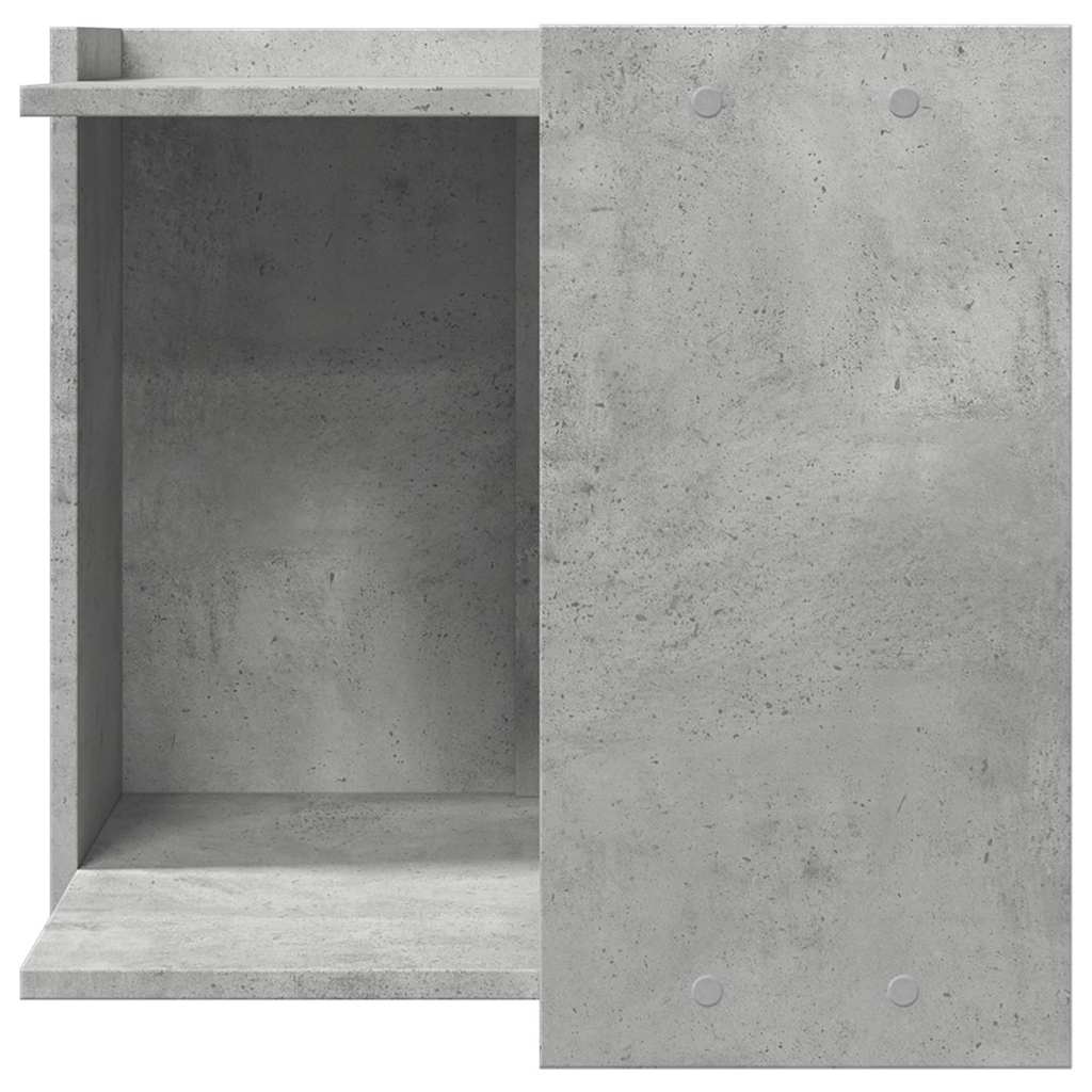 Mueble arenero de gatos madera gris hormigón 53x53x51 cm