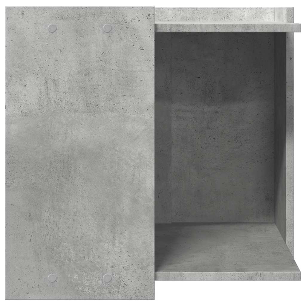 Mueble arenero de gatos madera gris hormigón 53x53x51 cm