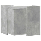 Mueble arenero de gatos madera gris hormigón 53x53x51 cm