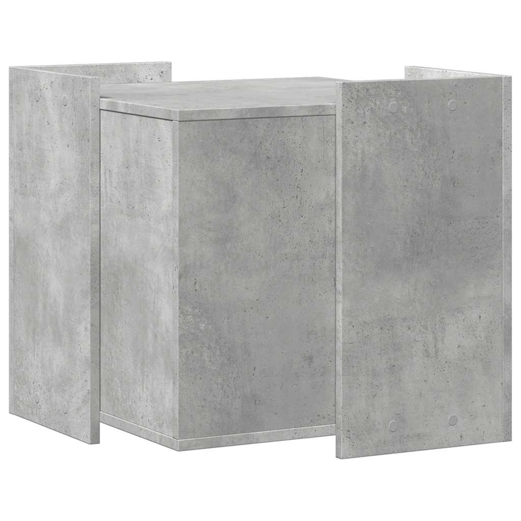 Mueble arenero de gatos madera gris hormigón 53x53x51 cm