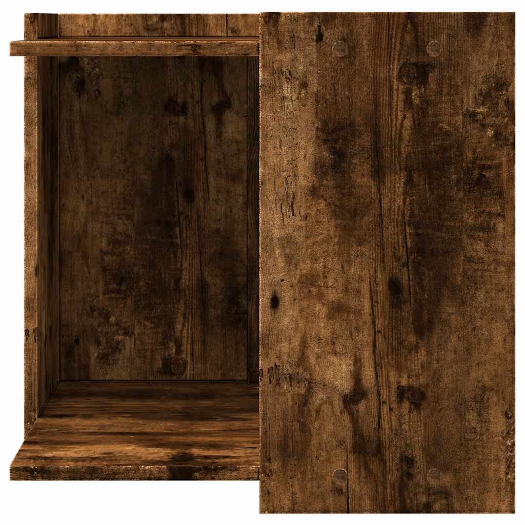 Mueble arenero para gatos madera roble ahumado 53x53x51 cm