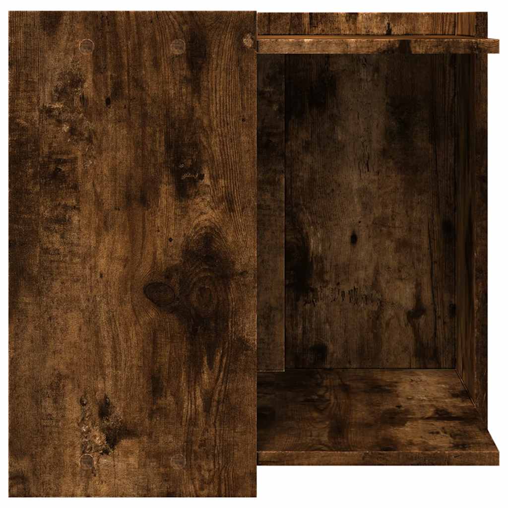 Mueble arenero para gatos madera roble ahumado 53x53x51 cm