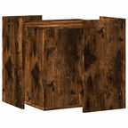 Mueble arenero para gatos madera roble ahumado 53x53x51 cm