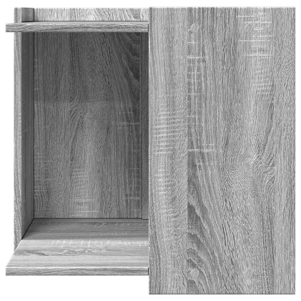 Mueble arenero para gatos madera gris Sonoma 53x53x51 cm