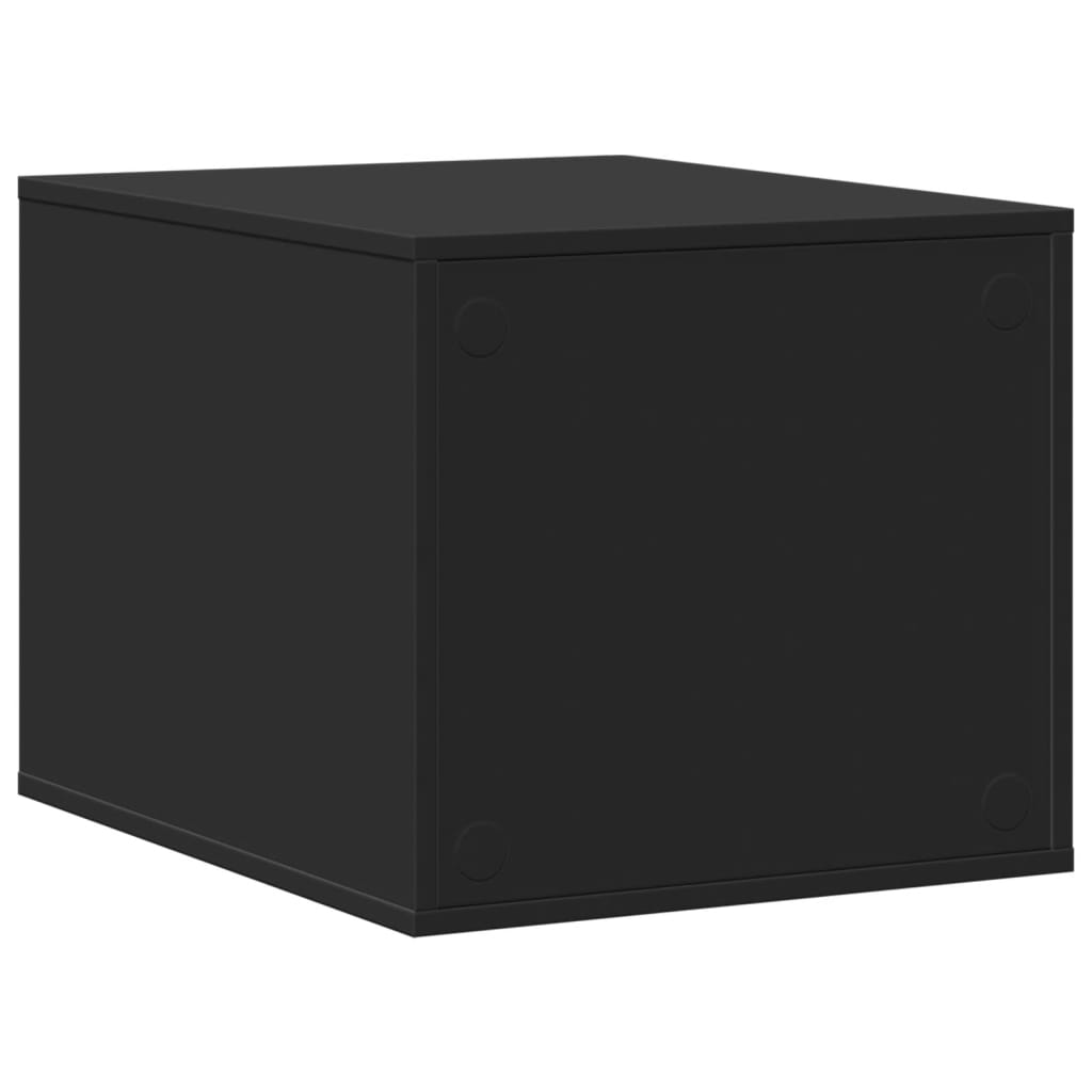Mueble arenero para gatos madera ingeniería negro 47x59x42 cm