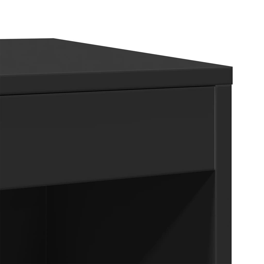 Mueble arenero para gatos madera ingeniería negro 47x59x42 cm