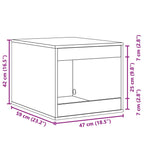Mueble arenero para gatos madera ingeniería negro 47x59x42 cm