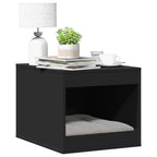 Mueble arenero para gatos madera ingeniería negro 47x59x42 cm