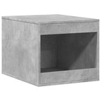 Mueble arenero de gatos madera gris hormigón 47x59x42 cm