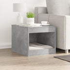 Mueble arenero de gatos madera gris hormigón 47x59x42 cm