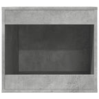 Mueble arenero de gatos madera gris hormigón 47x59x42 cm