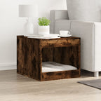 Mueble arenero para gatos madera roble ahumado 47x59x42 cm