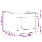 Mueble arenero para gatos madera gris Sonoma 47x59x42 cm