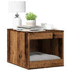 Mueble arenero de gatos madera gris hormigón 53x53x51 cm