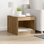Mueble arenero para gatos madera roble artisian 42x42x51 cm