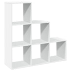 Librería biombo de 3 niveles, blanca, 99x29x99 cm, madera de ingeniería