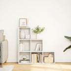 Librería biombo de 3 niveles, blanca, 99x29x99 cm, madera de ingeniería