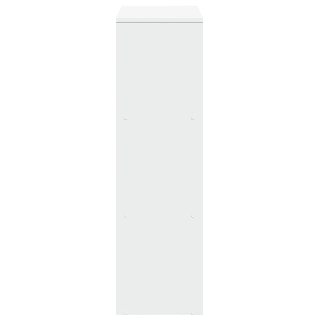 Librería biombo de 3 niveles, blanca, 99x29x99 cm, madera de ingeniería