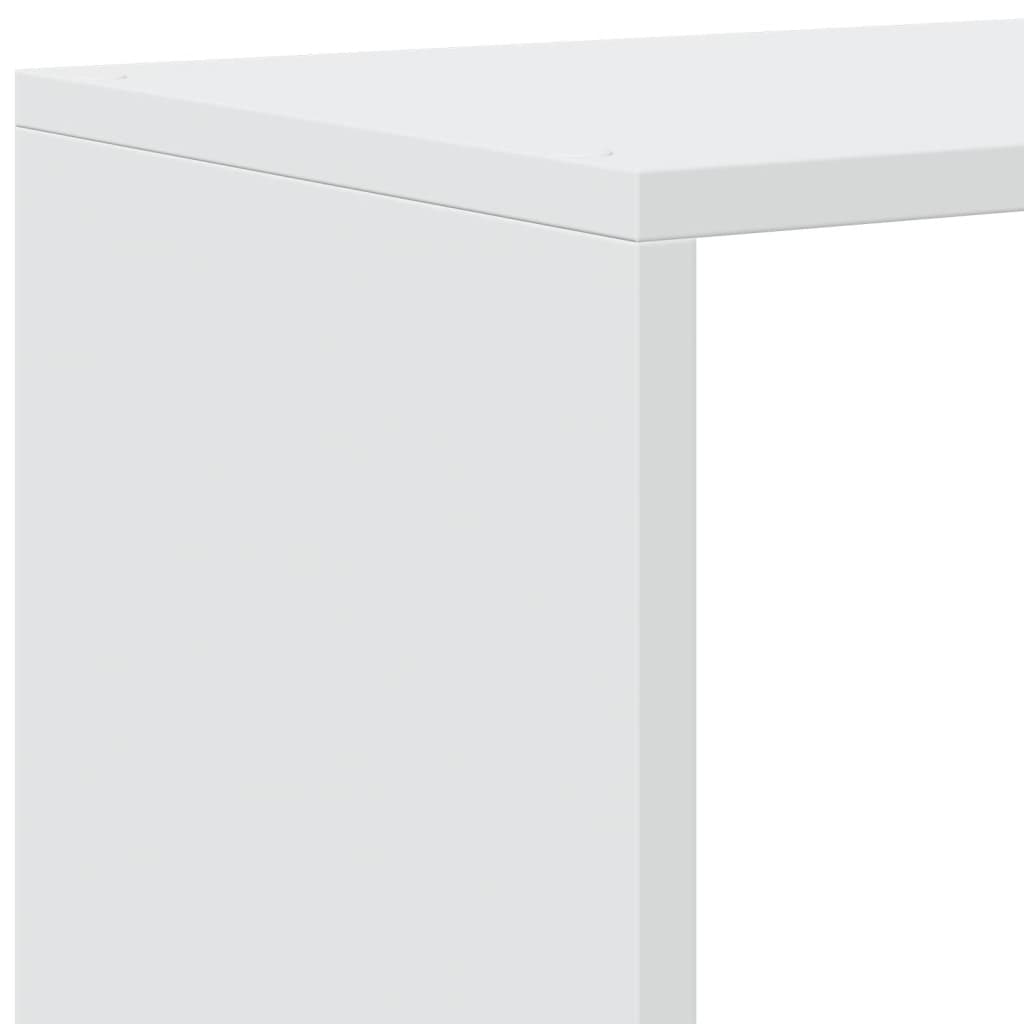 Librería biombo de 3 niveles, blanca, 99x29x99 cm, madera de ingeniería