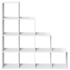Librería divisora 4 niveles madera blanca 131,5x29x131,5 cm