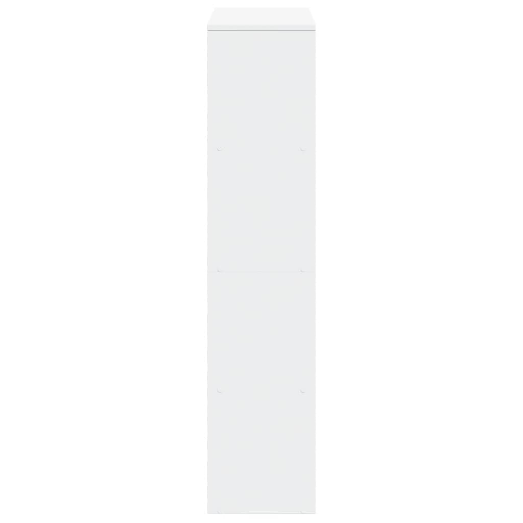 Librería divisora 4 niveles madera blanca 131,5x29x131,5 cm