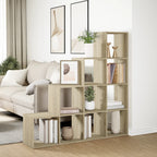 Librería divisora 4 niveles madera Sonoma 131,5x29x131,5 cm