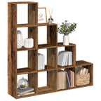 Librería divisora 4 niveles madera blanca 131,5x29x131,5 cm