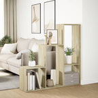 Librería divisora 3 niveles madera roble Sonoma 123x29x123 cm