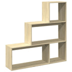 Librería divisora 3 niveles madera roble Sonoma 123x29x123 cm