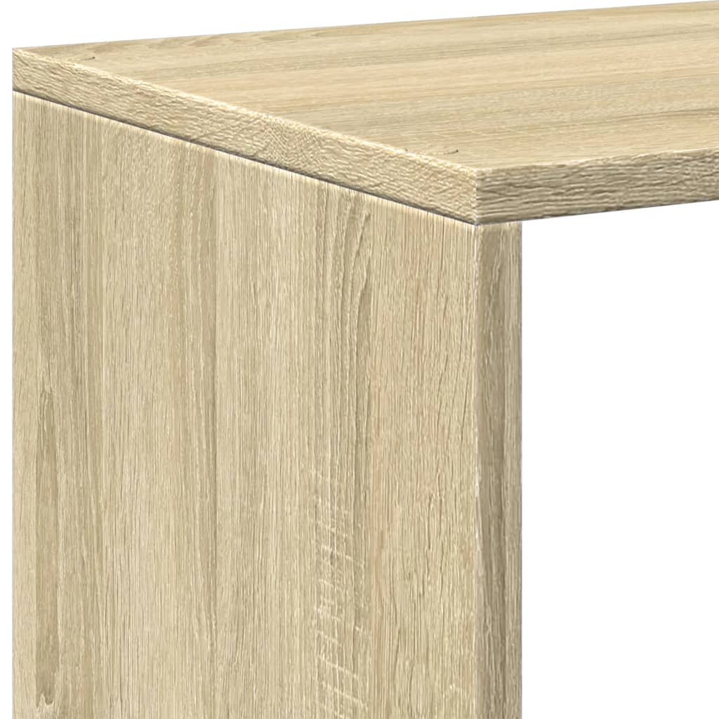 Librería divisora 3 niveles madera roble Sonoma 123x29x123 cm