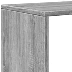 Librería divisora 3 niveles madera gris Sonoma 123x29x123 cm