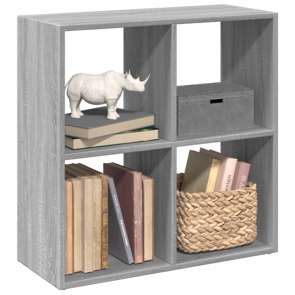 Librería divisor madera ingeniería envejecida 69,5x29x137,5 cm