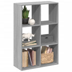 Librería divisor madera ingeniería envejecida 69,5x29x137,5 cm