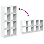 Librería biombo blanco 69,5x29x137,5 cm madera de ingeniería