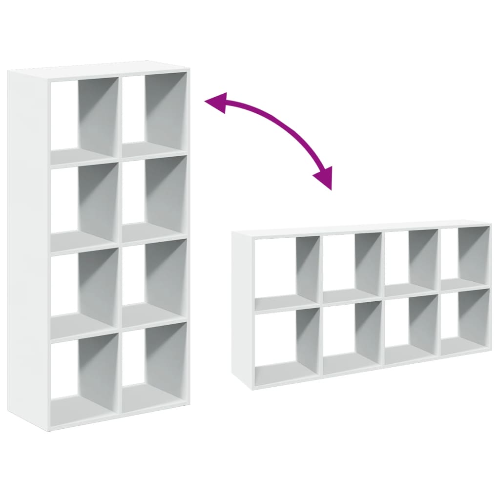 Librería biombo blanco 69,5x29x137,5 cm madera de ingeniería