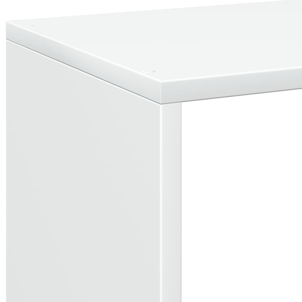 Librería biombo blanco 69,5x29x137,5 cm madera de ingeniería