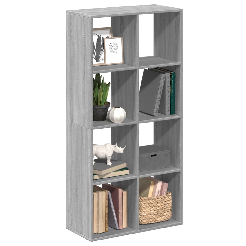 Librería divisor madera ingeniería envejecida 69,5x29x137,5 cm
