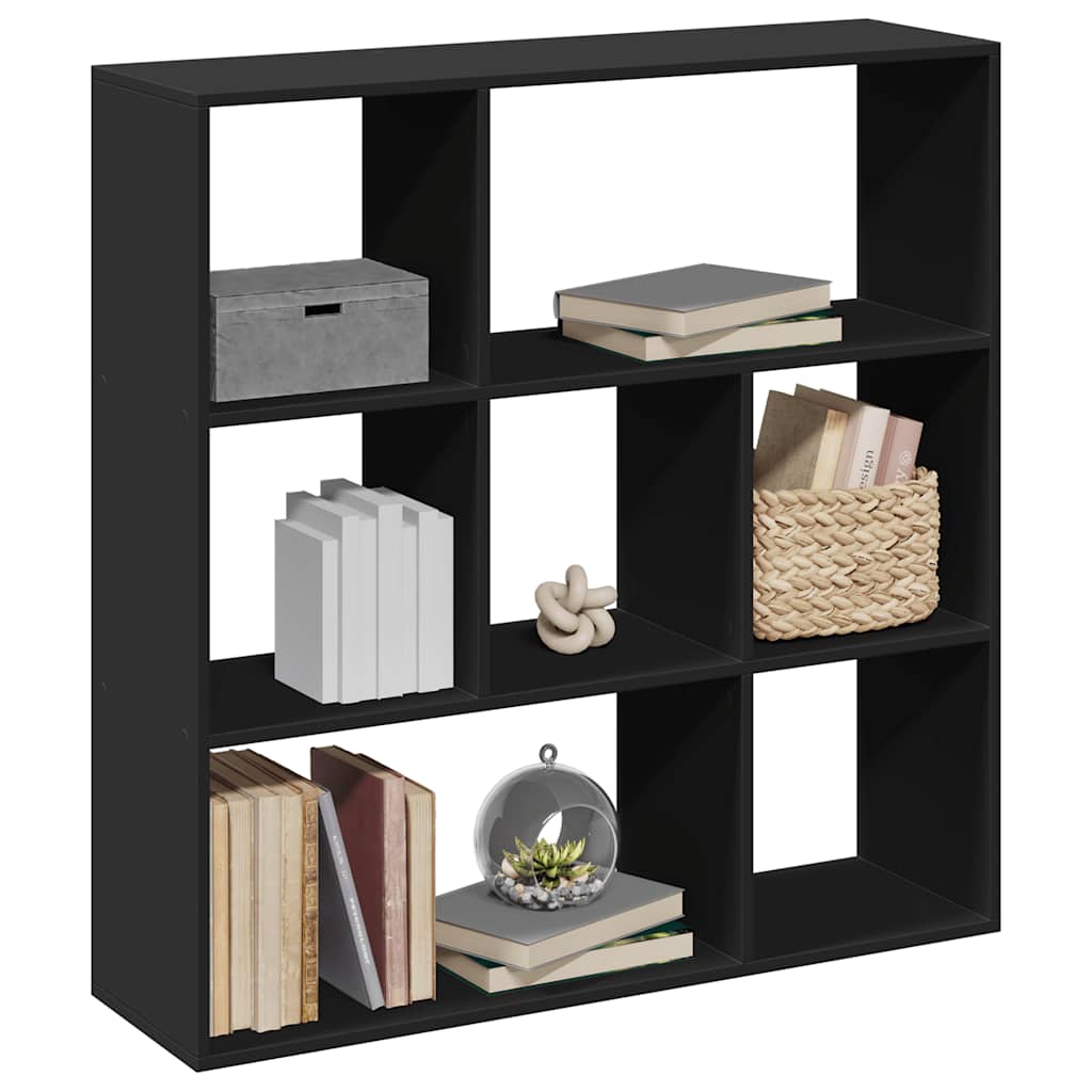 Librería divisor madera ingeniería envejecida 69,5x29x137,5 cm