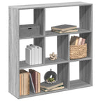 Librería divisor madera ingeniería envejecida 69,5x29x137,5 cm