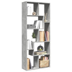 Librería divisor madera ingeniería envejecida 69,5x29x137,5 cm