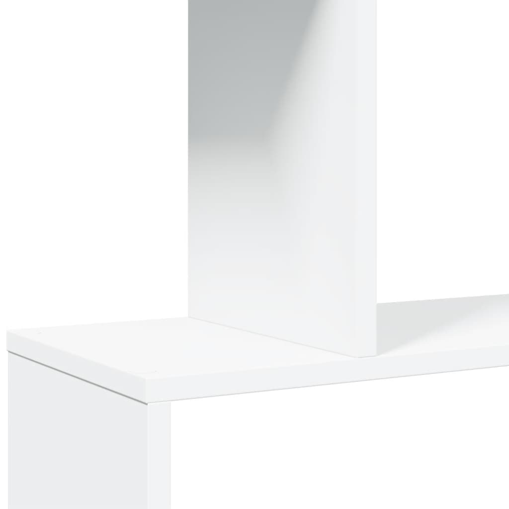Librería divisor 6 niveles madera ingeniería blanco 70x24x193cm