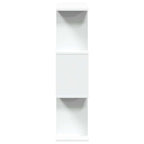 Librería biombo de 3 niveles, blanca, 70 x 24 x 97 cm, madera de ingeniería