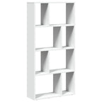 Librería de madera de ingeniería blanca 60x20x120,5 cm
