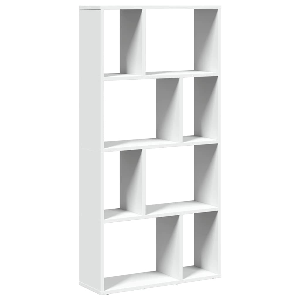 Librería de madera de ingeniería blanca 60x20x120,5 cm